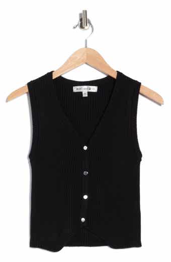 V-Neck Ribbed Sweater Vest