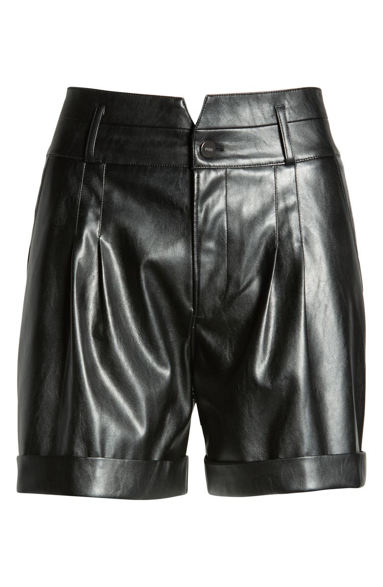 PAIGE Blanka Faux Leather Shorts, Alternate, color,