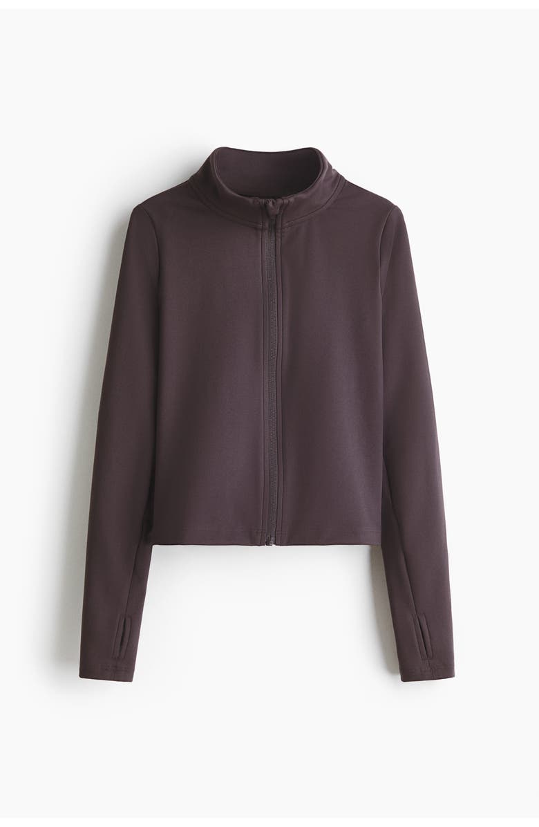 H&M Activewear jacket with softmove, Alternate, color, Eggplant