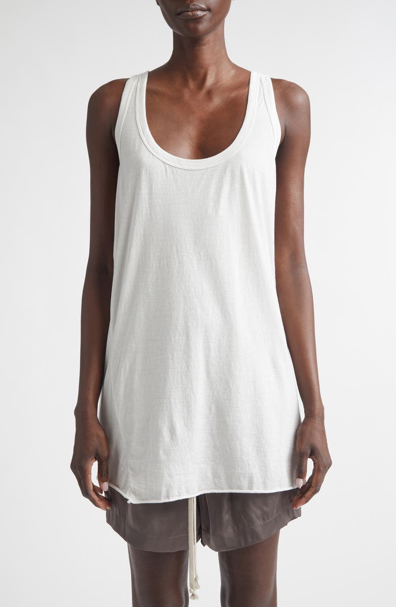 Rick Owens Pony Cotton Tank, Main, color, Milk Wash