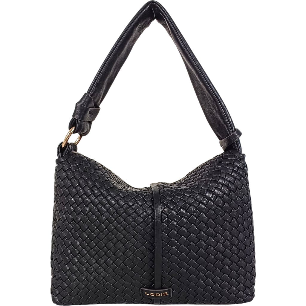 Lodis Ainsley Woven Shoulder Bag In Black