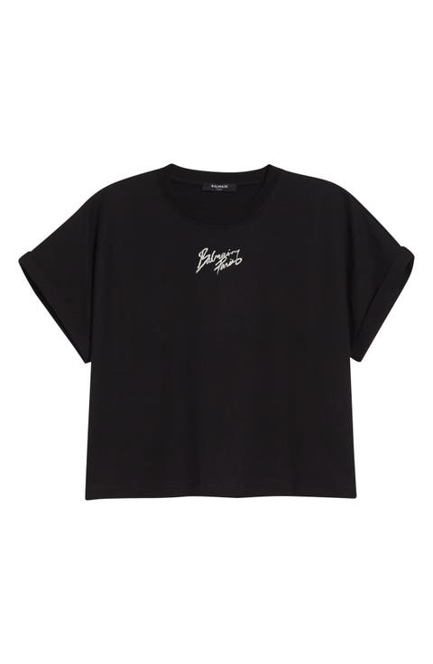 Paris Logo Graphic Crop T-Shirt