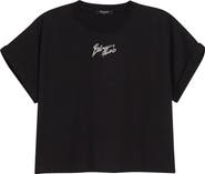 Balmain Paris Logo Graphic Crop T-Shirt