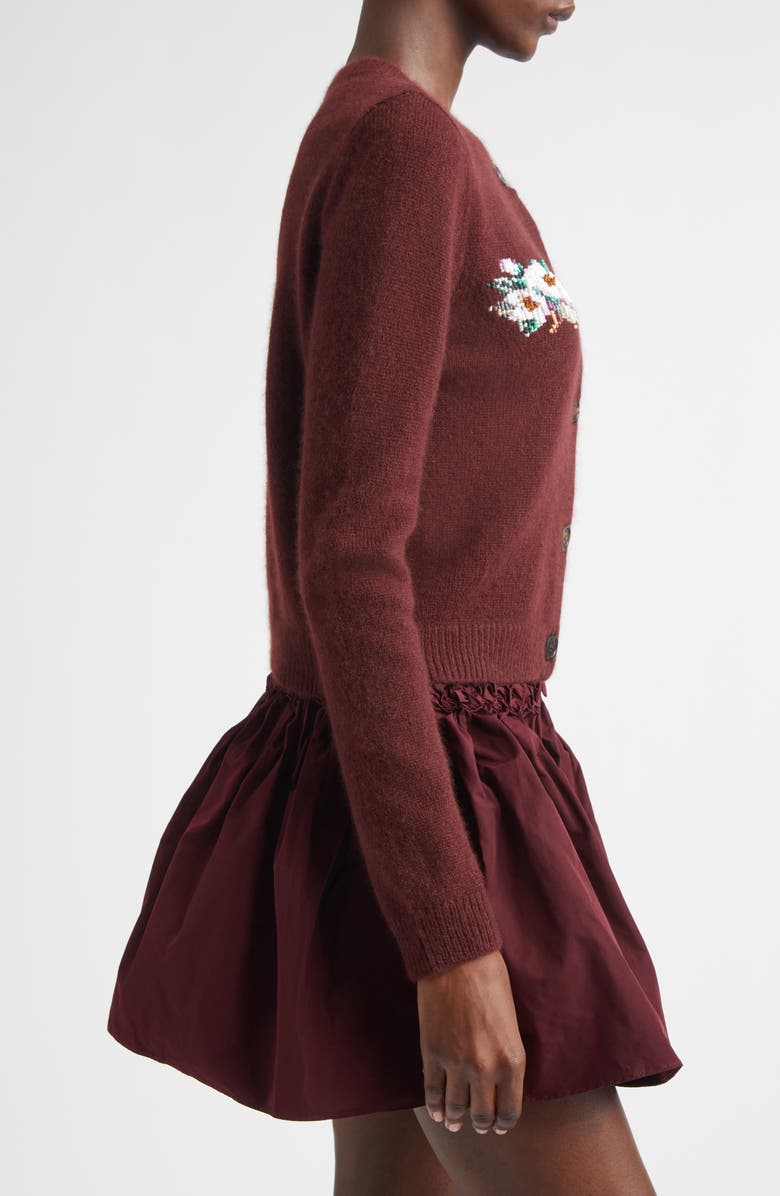 Shushu/Tong Beaded Floral Cashmere & Cotton Cardigan, Alternate, color,