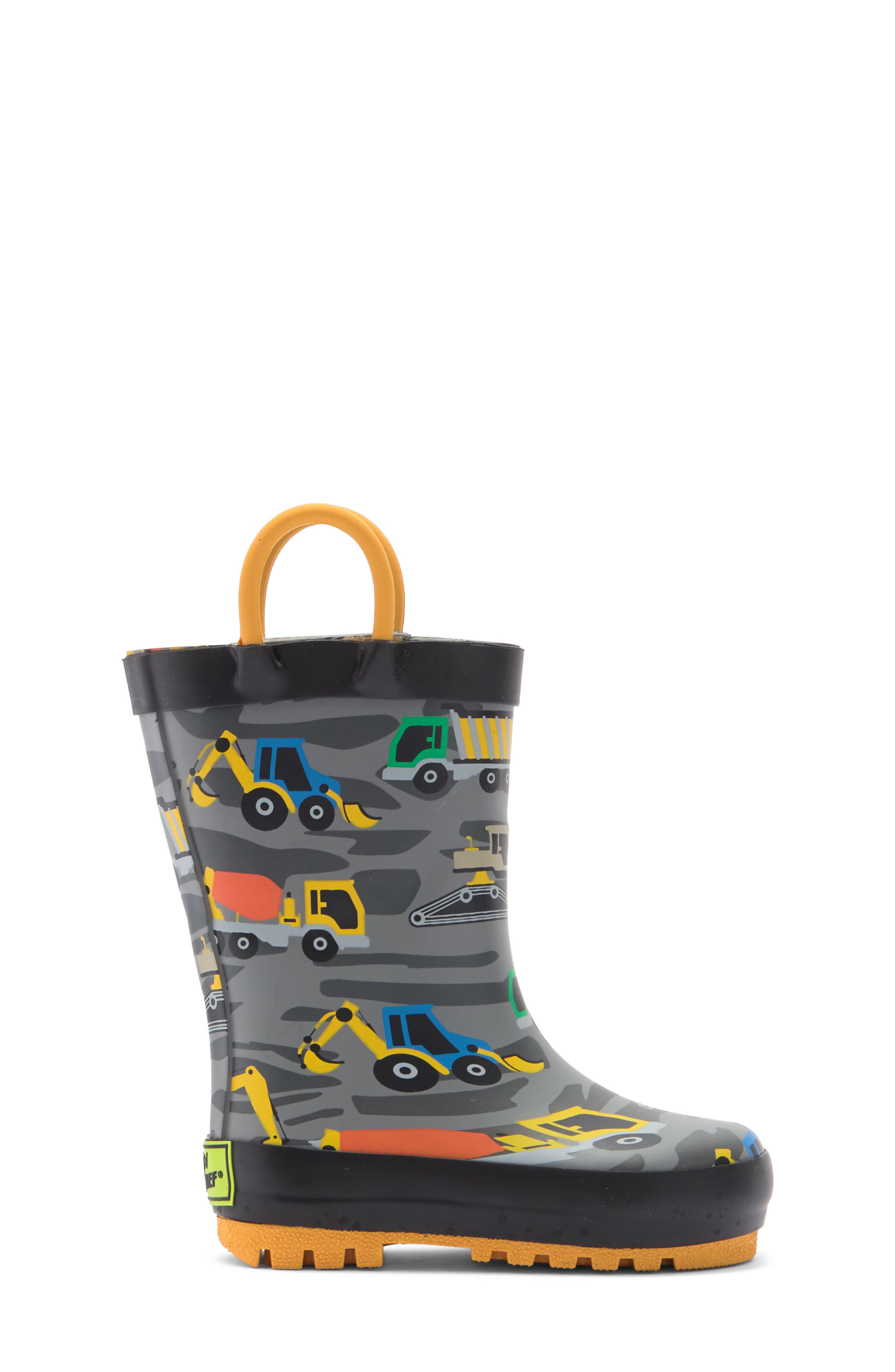 Western Chief Kids' Construction Rain Boot, Alternate, color, Gray