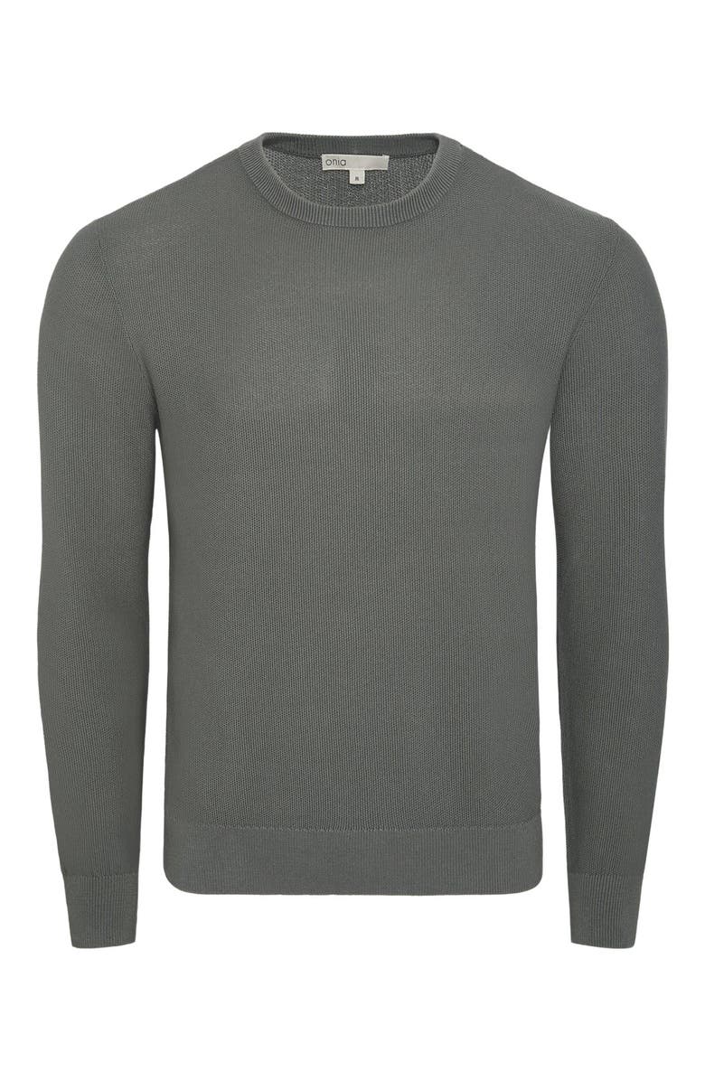 Onia Pique Crewneck Sweater, Alternate, color, 