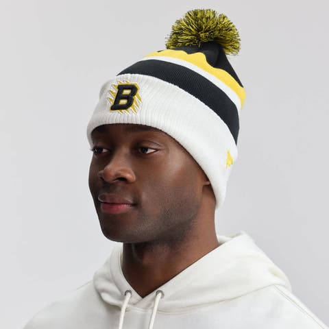Men's Fanatics  Black Boston Bruins 2026 NHL Stadium Series Authentic Pro Cuffed Knit Hat with Pom