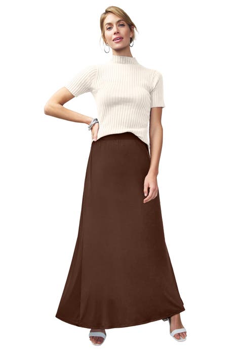 Everyday Stretch Knit Maxi Skirt (Plus Available)