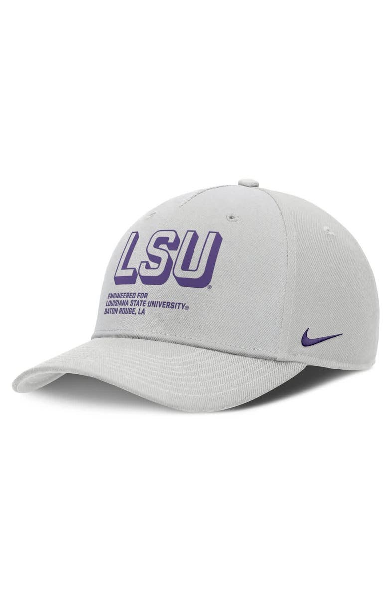 Nike Men's Nike Gray LSU Tigers 2025 Sideline Dust Pinched Rise Adjustable Hat, Main, color, Gray