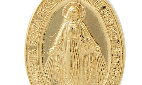 Savvy Cie Jewels Virgin Mary Pendant Necklace In Yellow