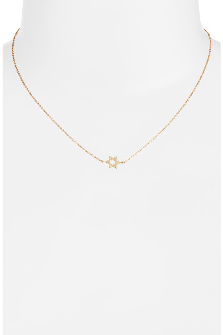 Love Letter Star of David Magen David Adom Necklace, Alternate, color, GOLD