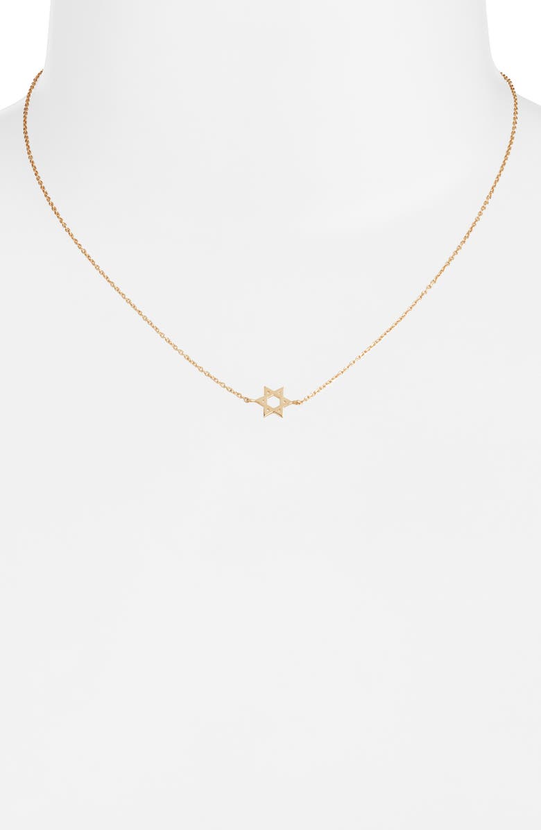 Anzie Love Letter Star of David Magen David Adom Necklace, Alternate, color, Gold