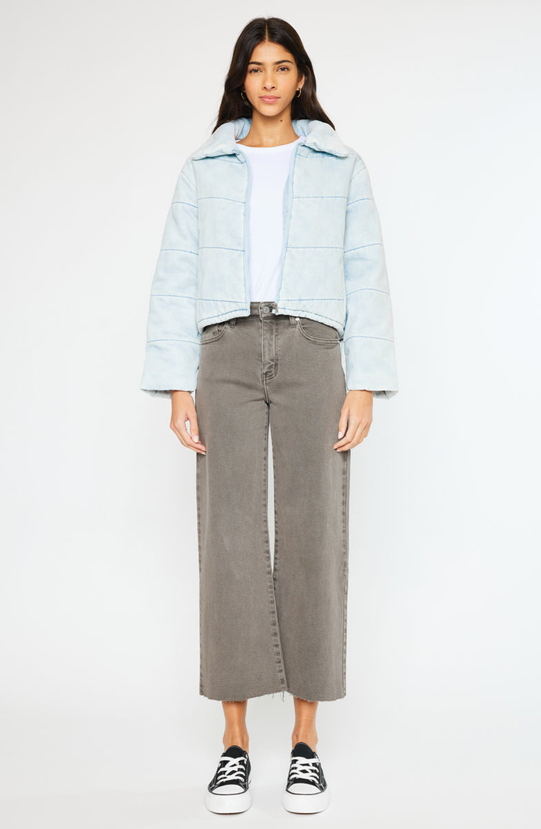 KanCan Luciana Denim Puffer Jacket, Alternate, color, Light Wash