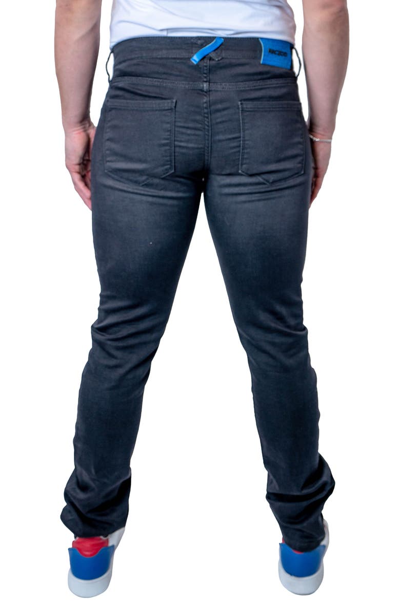 Tipped Athletic Fit Stretch Jeans, Alternate, color, GREY