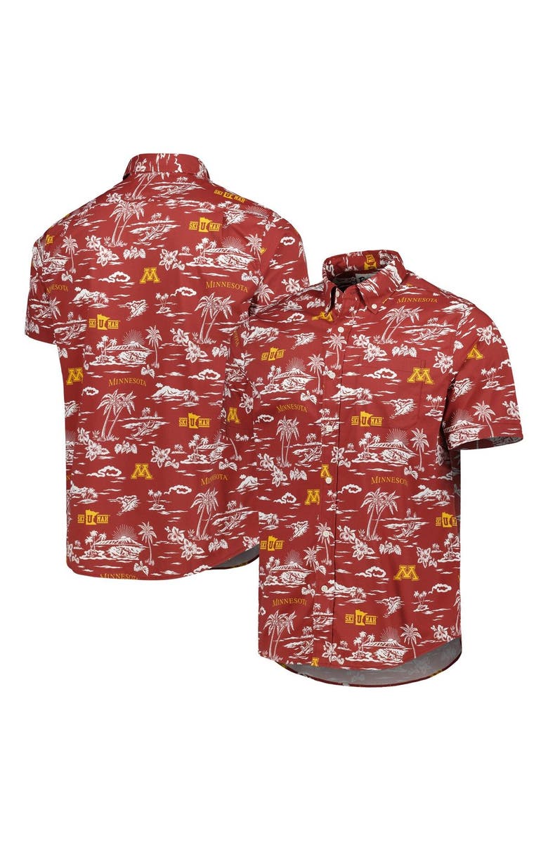 Reyn Spooner Men's Reyn Spooner Maroon Minnesota Golden Gophers Performance Button-Down Shirt, Main, color, Maroon