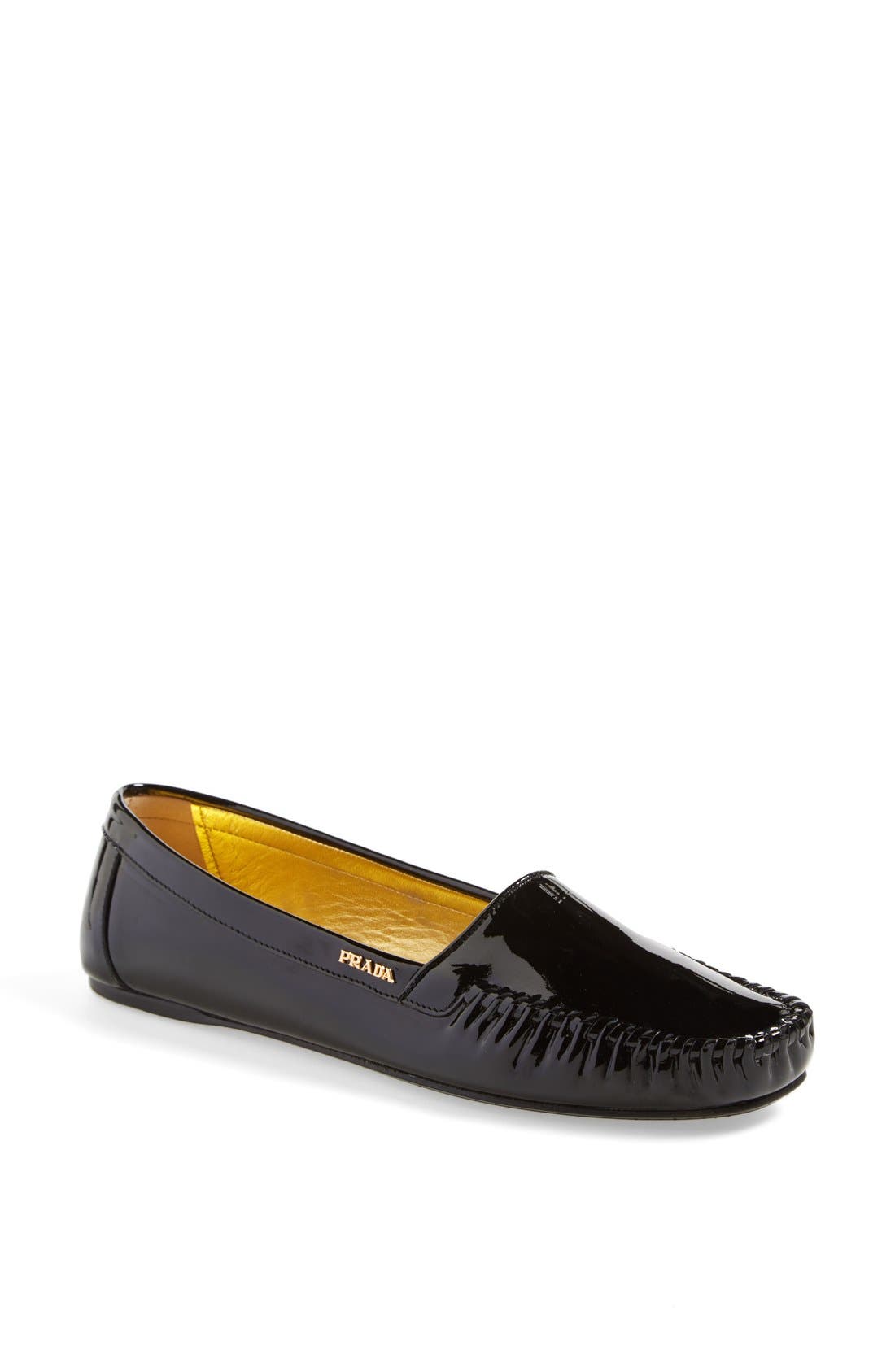 Prada Patent Leather Moccasin, Main, color, 