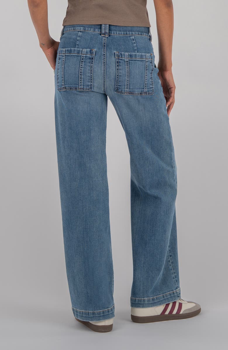 KUT from the Kloth Jodi Mid Rise Wide Leg Utility Jeans, Alternate, color, Ahead