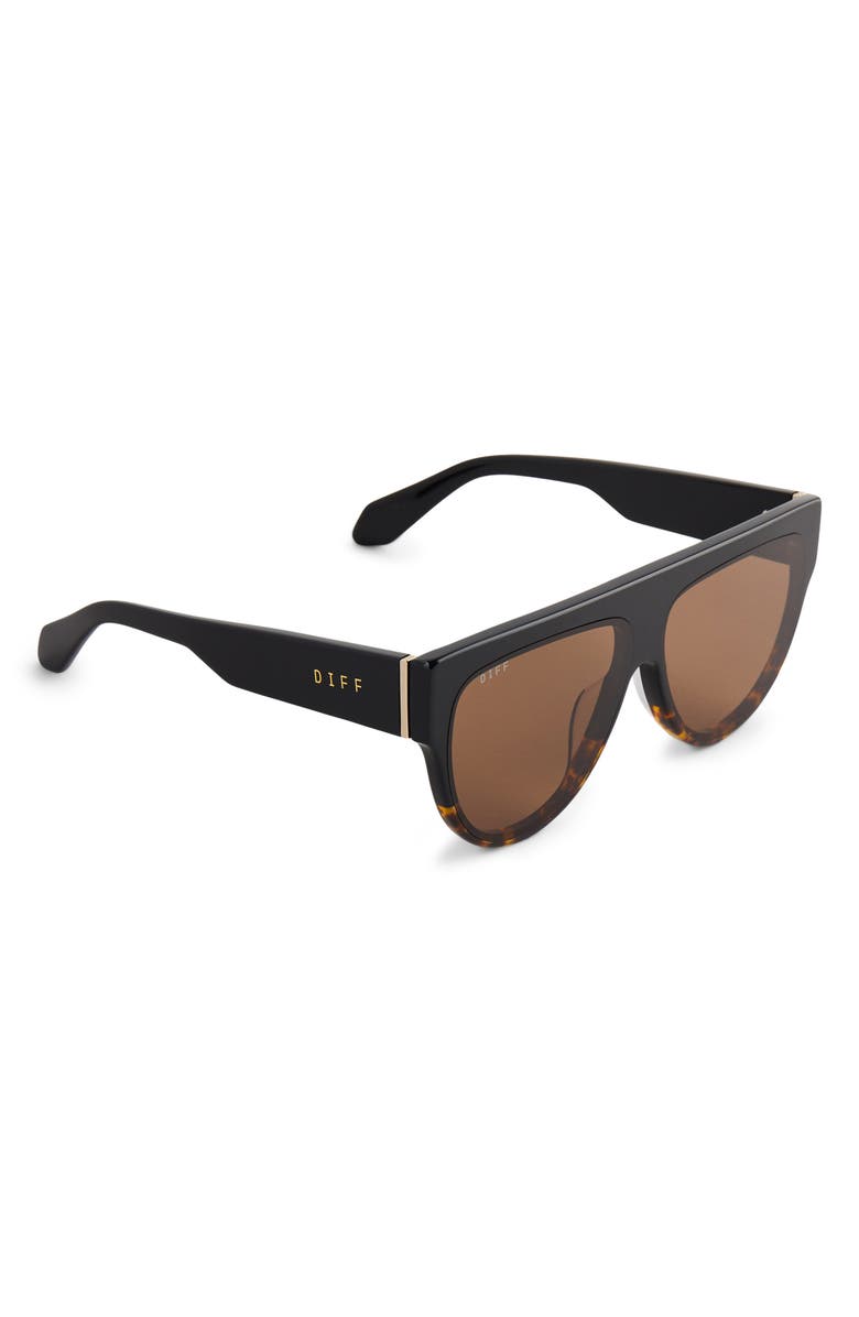 DIFF Georgie 58mm Gradient Flat Top Sunglasses, Alternate, color, Brown Gradient