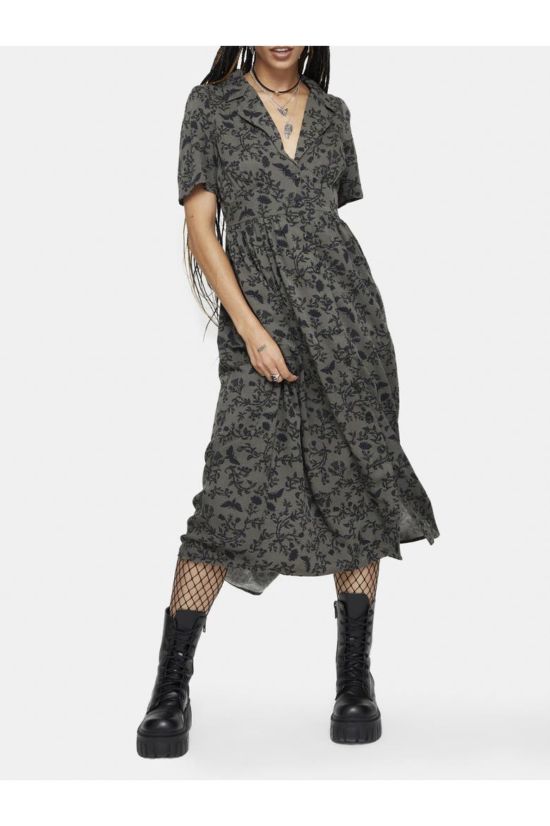 Morgana Midi Shirt Dress, Alternate, color, Green