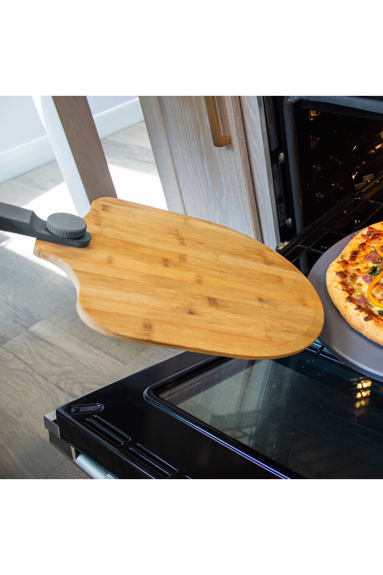 Pizza Peel w/ Folding Handle, 12x14-Inch, Alternate, color, Bamboo