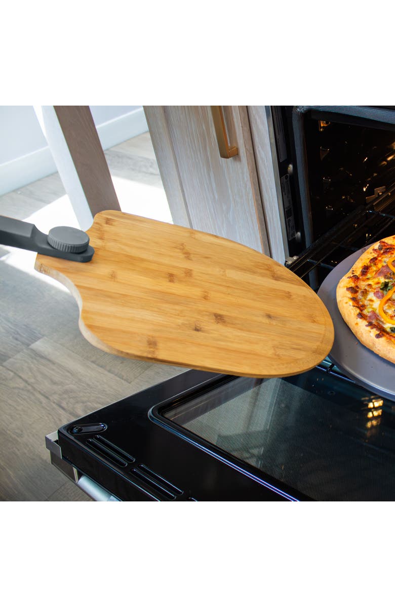 Old Stone Pizza Peel w/ Folding Handle, 12x14-Inch, Alternate, color, Bamboo