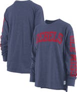 PRESSBOX Women's Pressbox Navy Ole Miss Rebels Two-Hit Canyon Long Sleeve T-Shirt