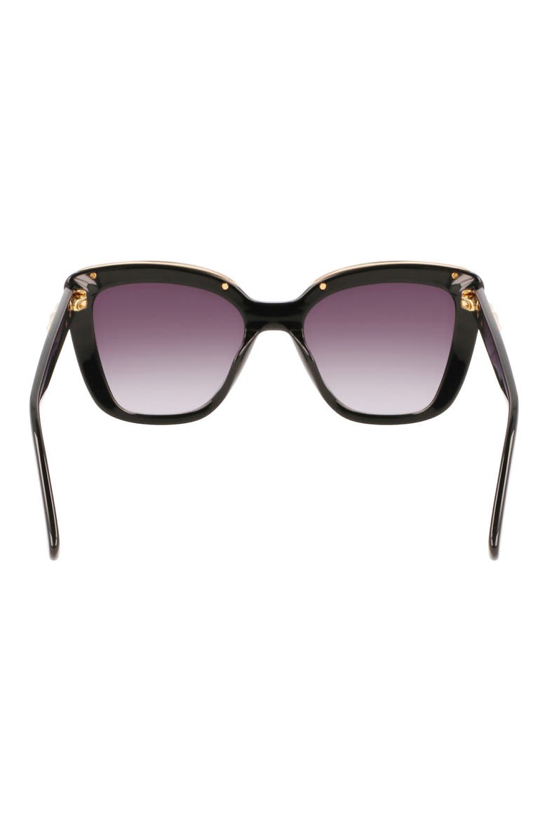 Roseau 53mm Gradient Rectangle Sunglasses, Alternate, color, BLACK