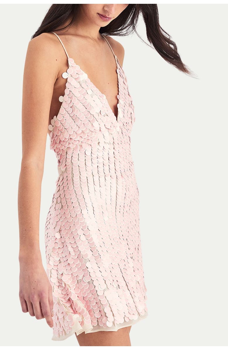 NASTY GAL Embellished Strappy Mini Dress, Alternate, color, Baby Pink