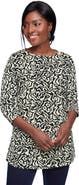 Jessica London Stretch Cotton Boatneck Tunic