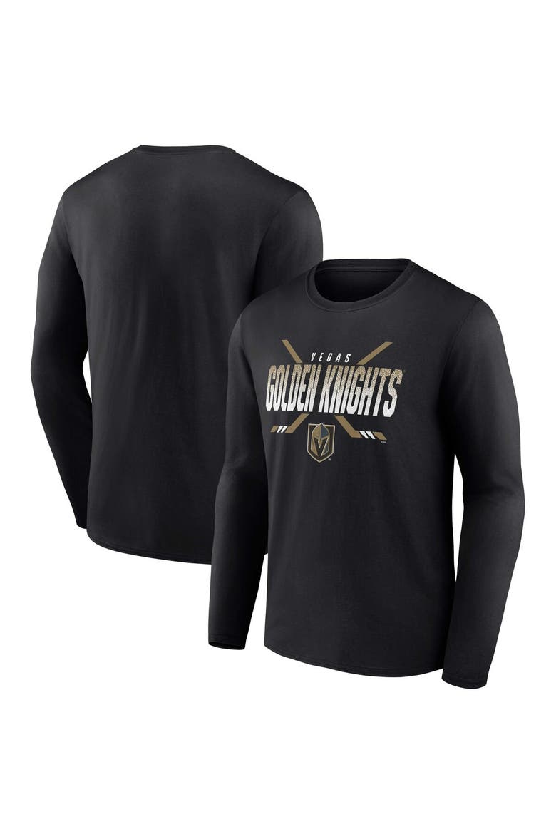 Men's Fanatics Branded Black Vegas Golden Knights Covert Long Sleeve T-Shirt, Main, color, Black