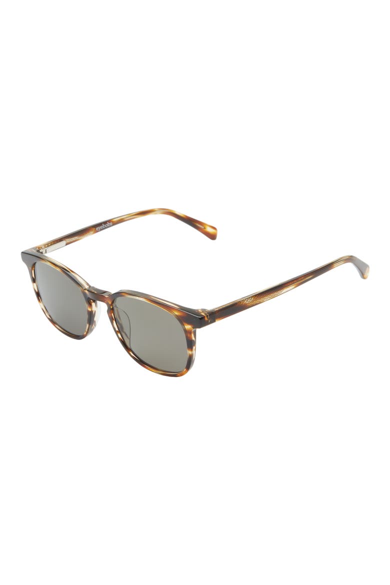 Boardroom 49mm Polarized Square Sunglasses, Alternate, color, BROWN DEMI STRIPE
