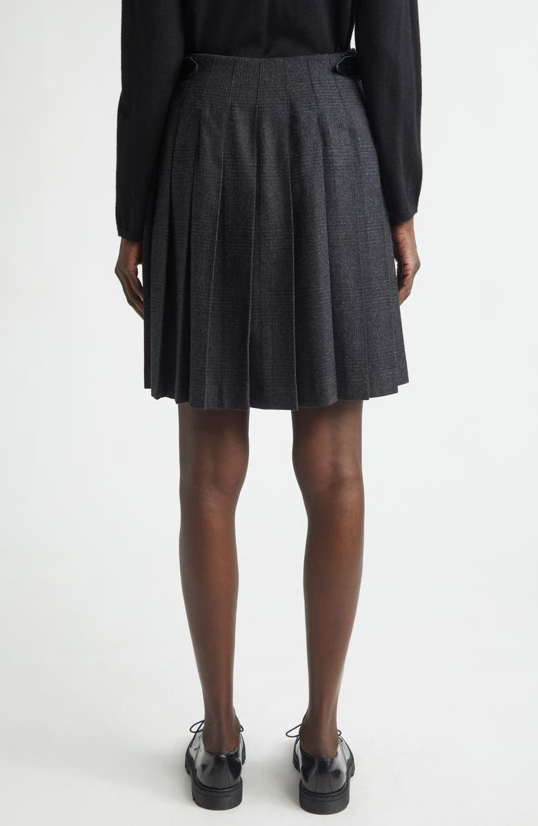 Johnstons of Elgin x Le Kilt Glen Plaid Wool & Cashmere Kilt, Alternate, color, Charcoal / Grey Shadow Check