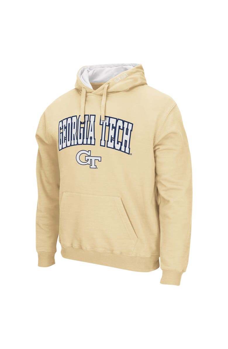 COLOSSEUM Men's Colosseum Gold Georgia Tech Yellow Jackets Arch and Logo Pullover Hoodie, Alternate, color, Gold