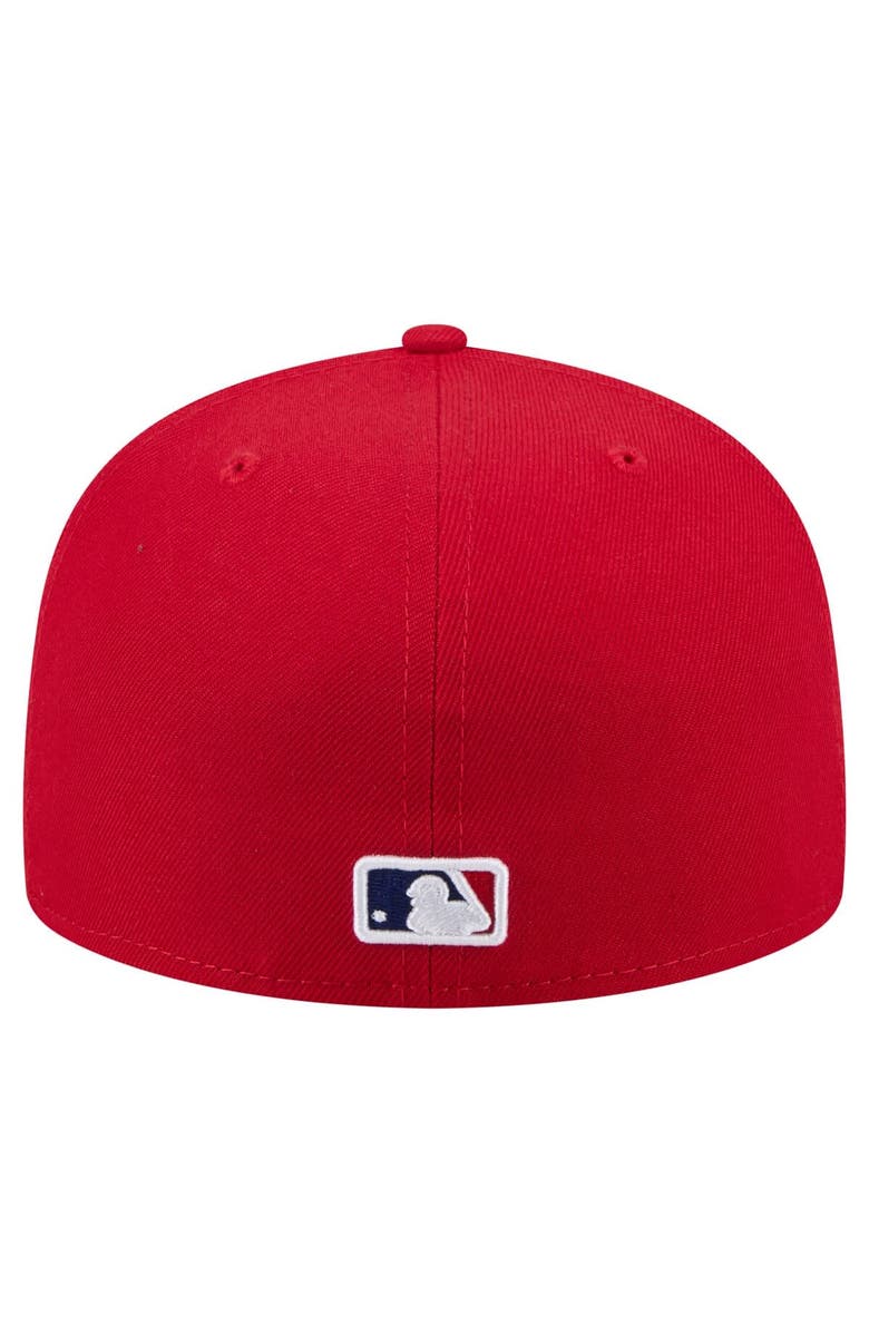 New Era Men's New Era Red Philadelphia Phillies Yarn Stitch 59FIFTY Fitted Hat, Alternate, color, Red