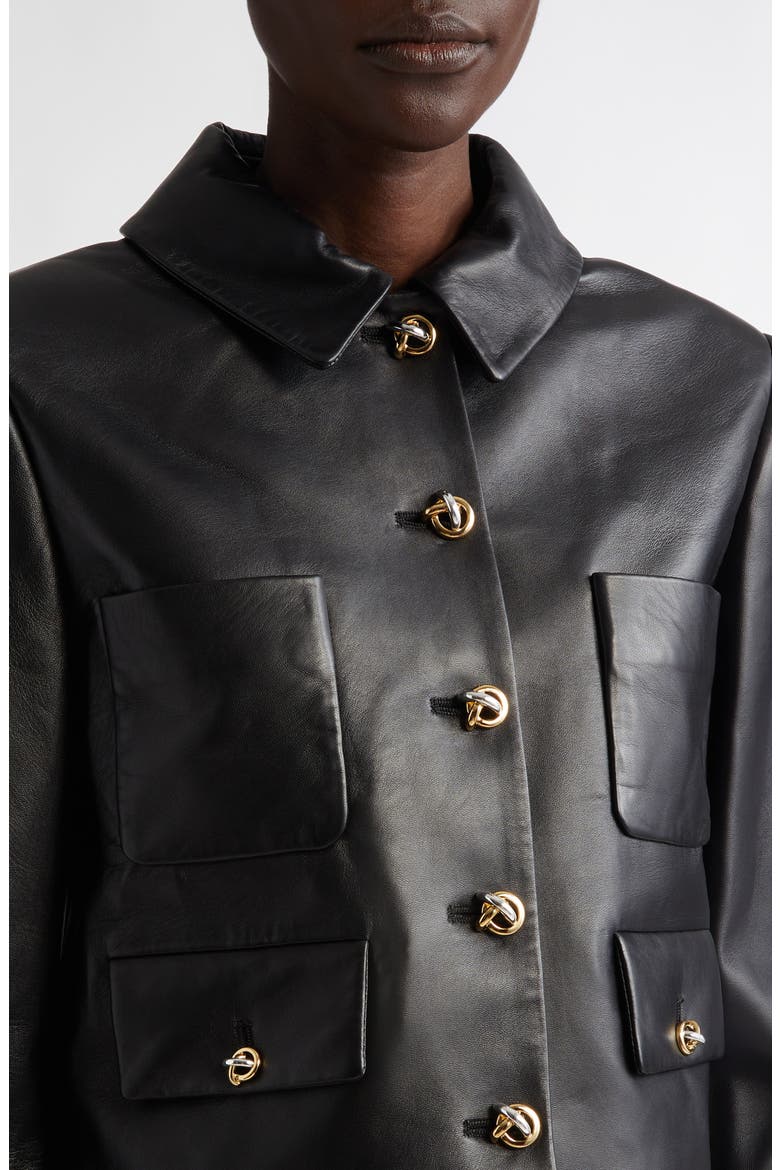 Astley Lambskin Leather Jacket, Alternate, color, 000001 BLACK