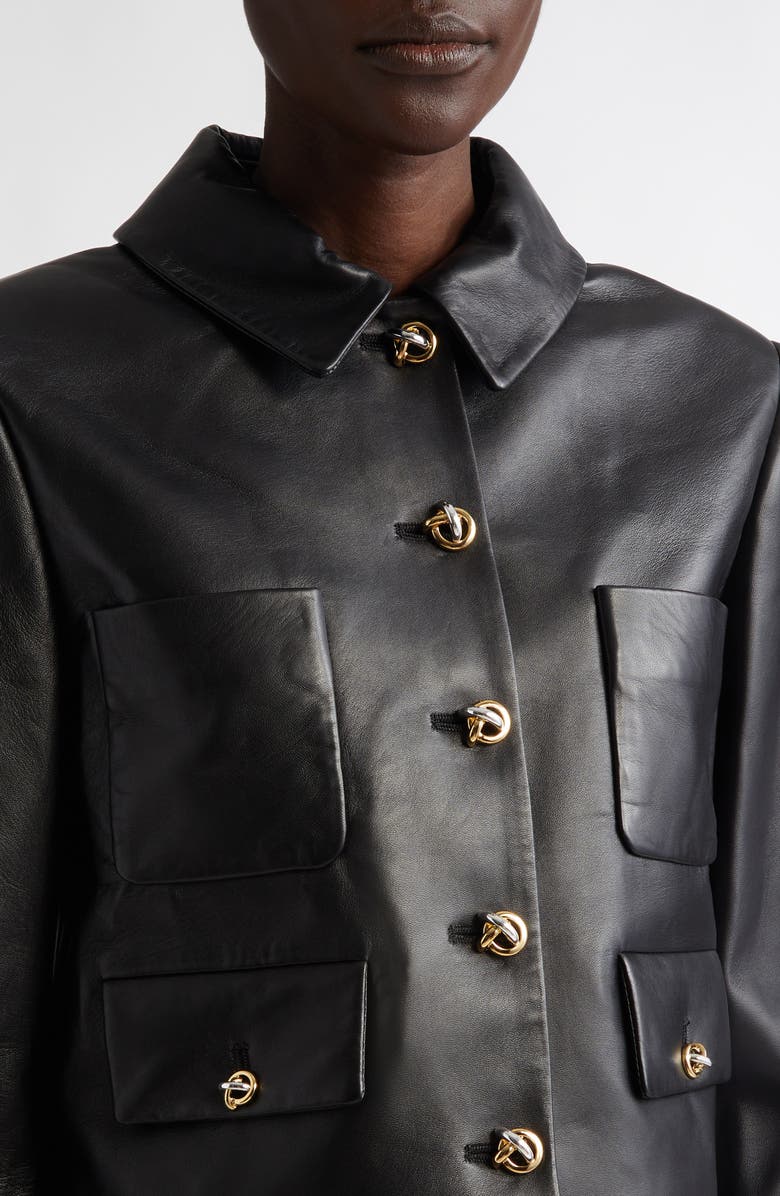 Altuzarra Astley Lambskin Leather Jacket, Alternate, color, 