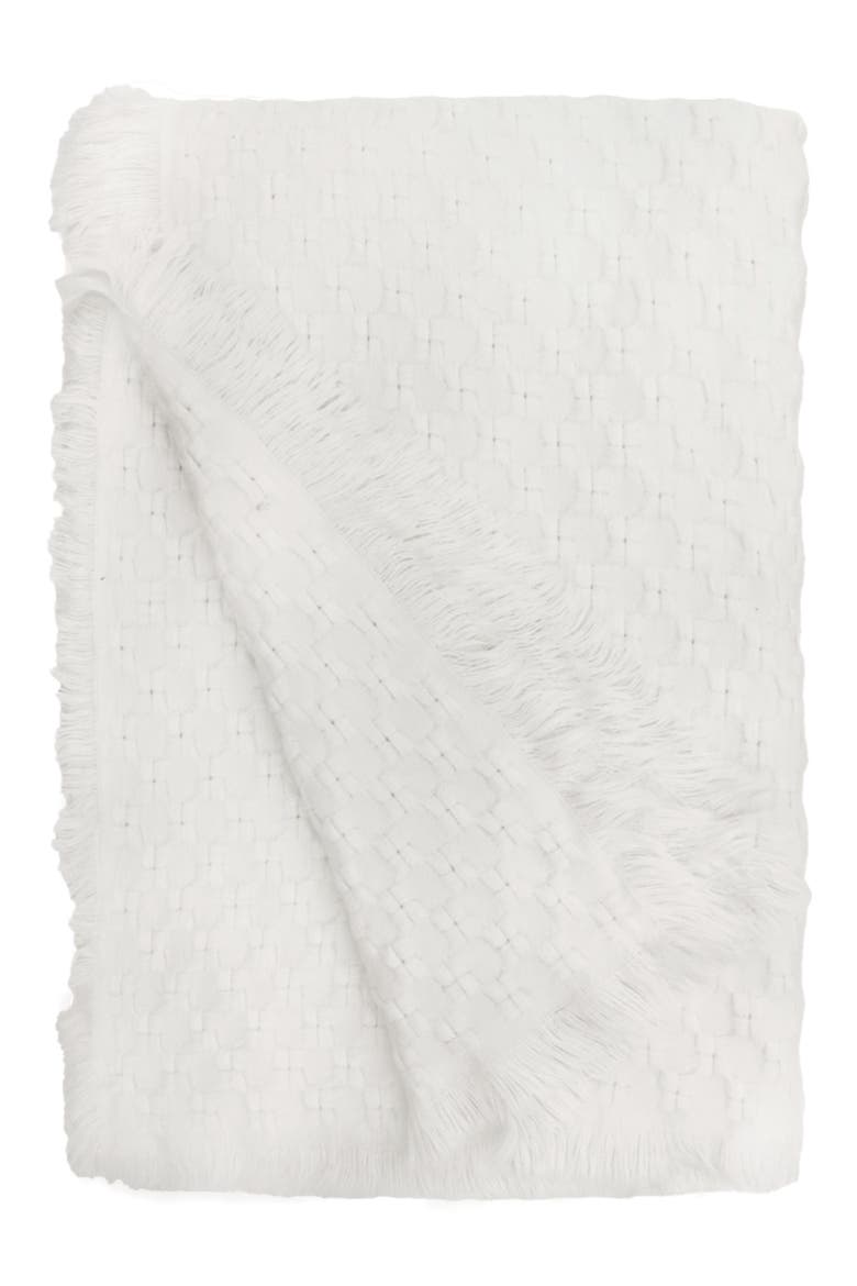 Delphine Throw Blanket, Main, color, IVORY