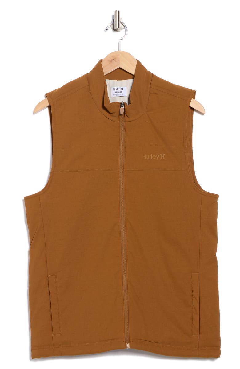 Hurley Trails Quilted Vest, Alternate, color, Bronze
