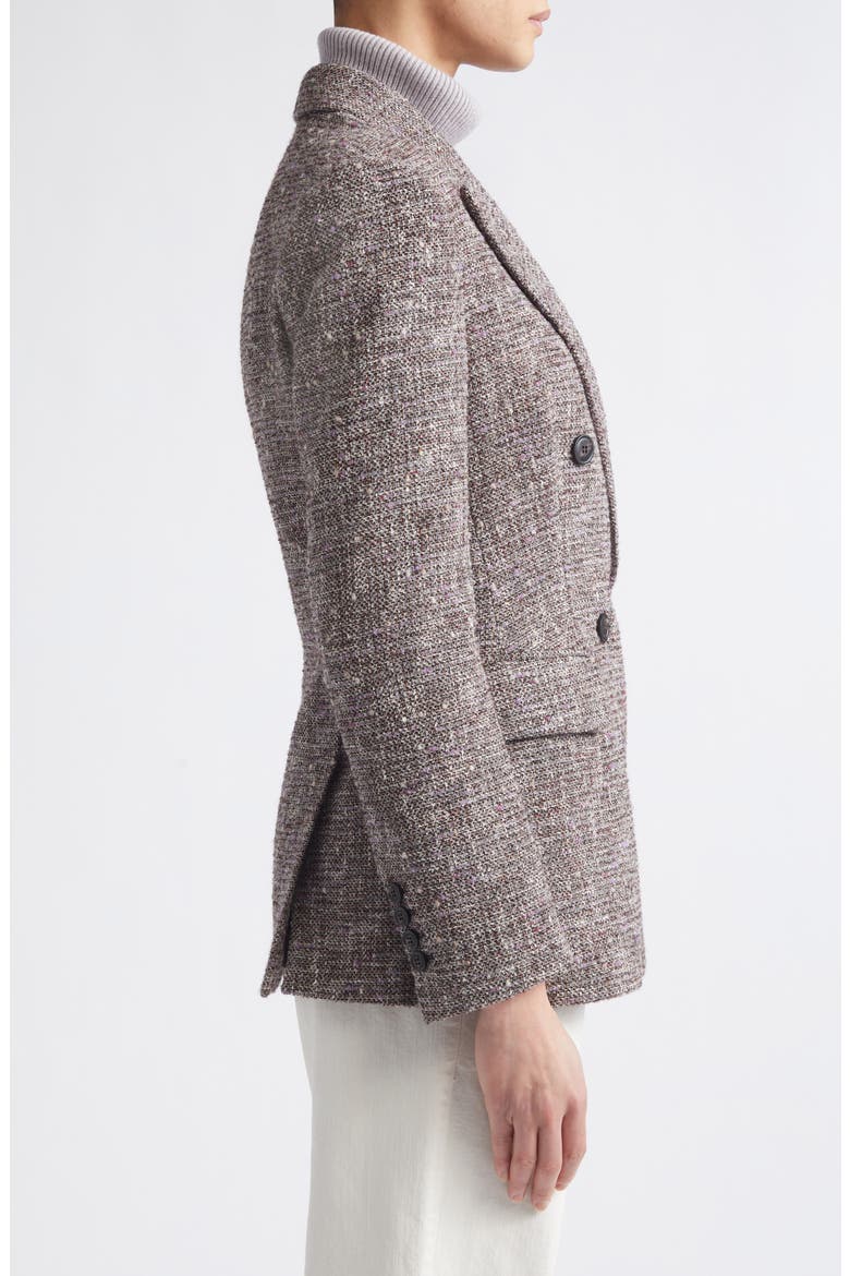 Double Breasted Wool Blend Jacket, Alternate, color, 177 AMETHYST