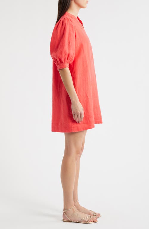 Lilly Pulitzer Mialeigh Elbow Sleeve Linen Dress In Pink