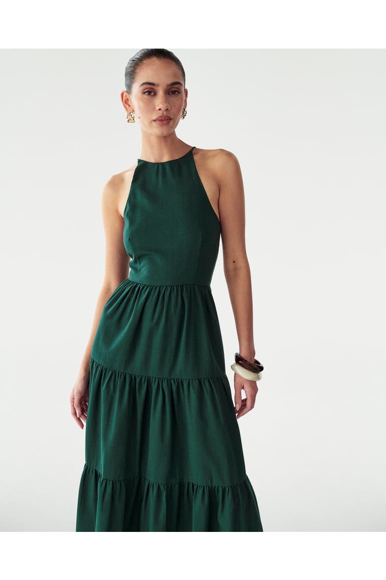 Aquila Maxi Dress, Alternate, color, Emerald