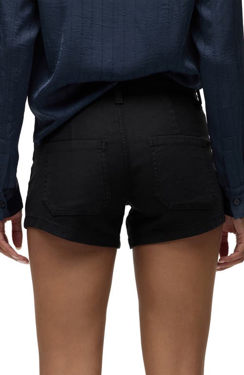 Hudson Jeans Mid Rise Patch Pocket Shorts In Black Beauty