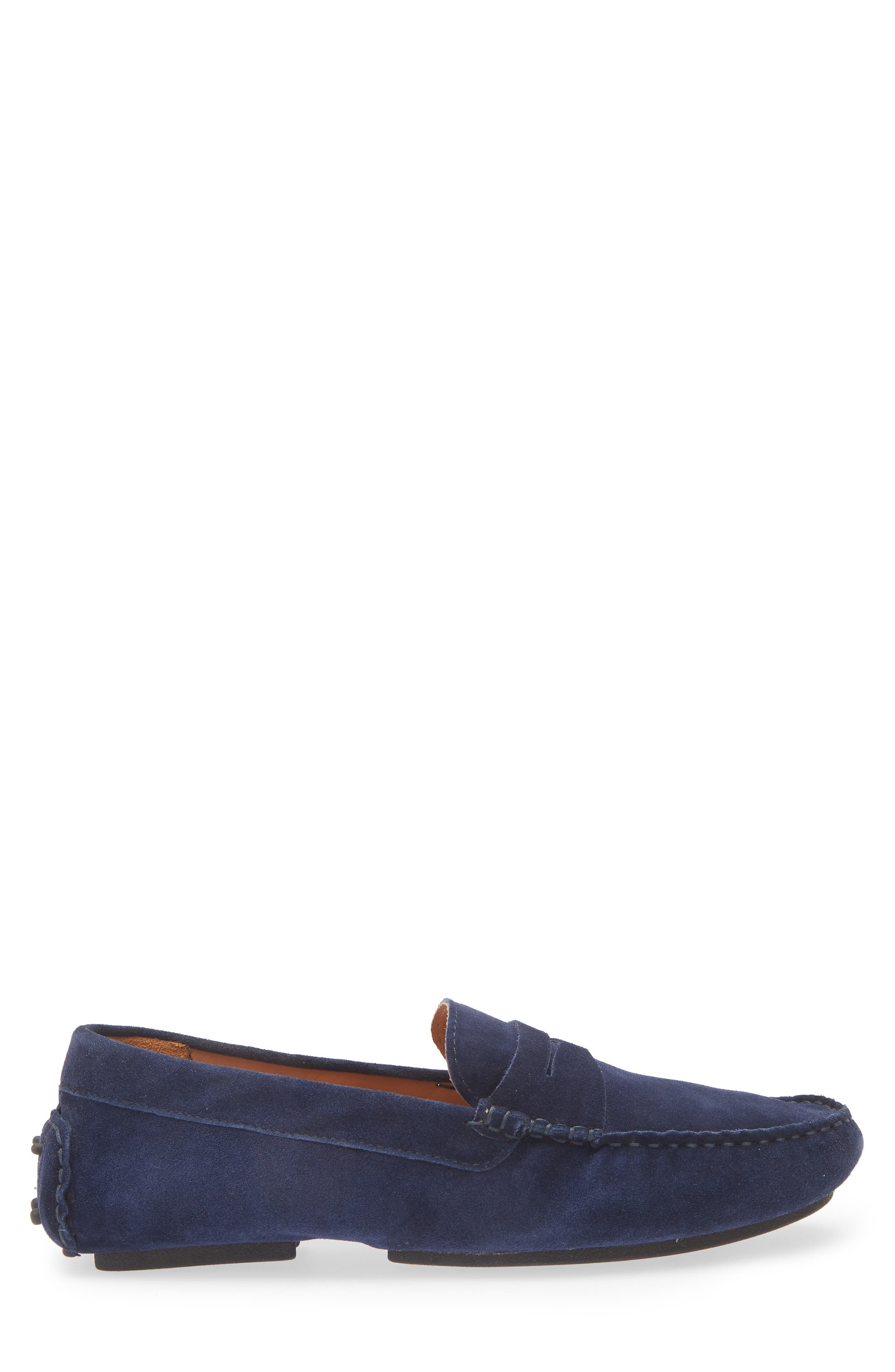 Redondo Penny Loafer, Alternate, color, NAVY SUEDE