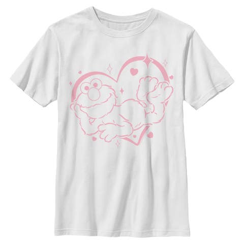 Boy's Sesame Street Heart Framed Elmo  Graphic T-Shirt