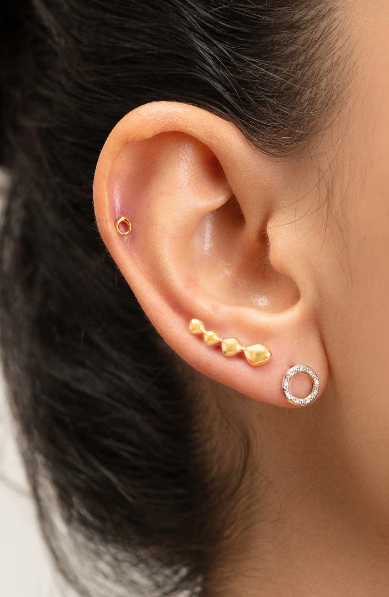 Monica Vinader Nura Reef Open Stud Earrings, Alternate, color, Gold