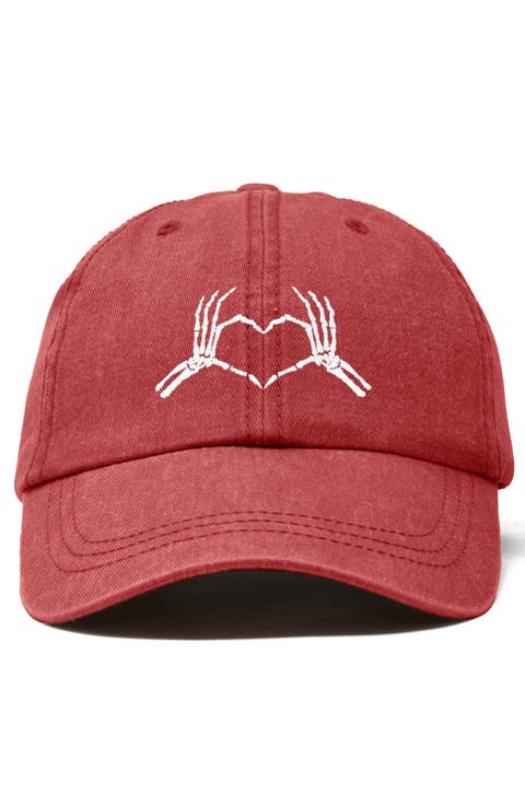 Skeleton Heart Embroidered Dad Hat