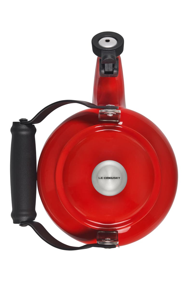 Demi Tea Kettle, Alternate, color, CERISE/ SILVER