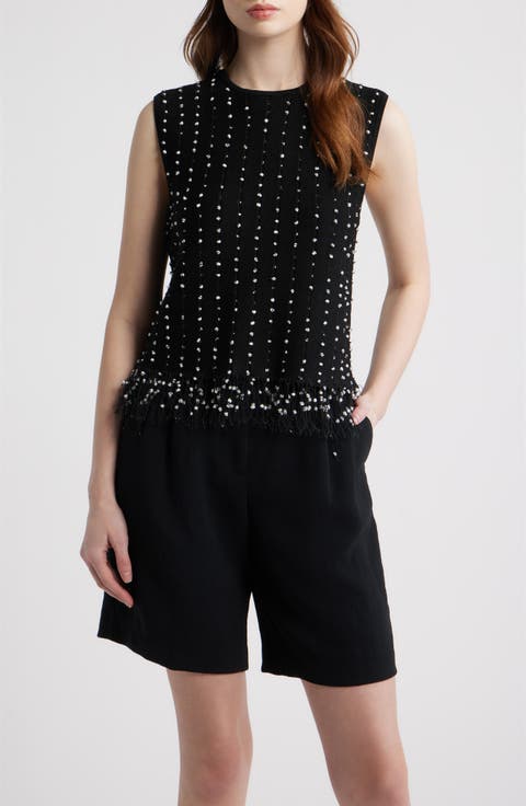 James Fringe Hem Sweater Tank