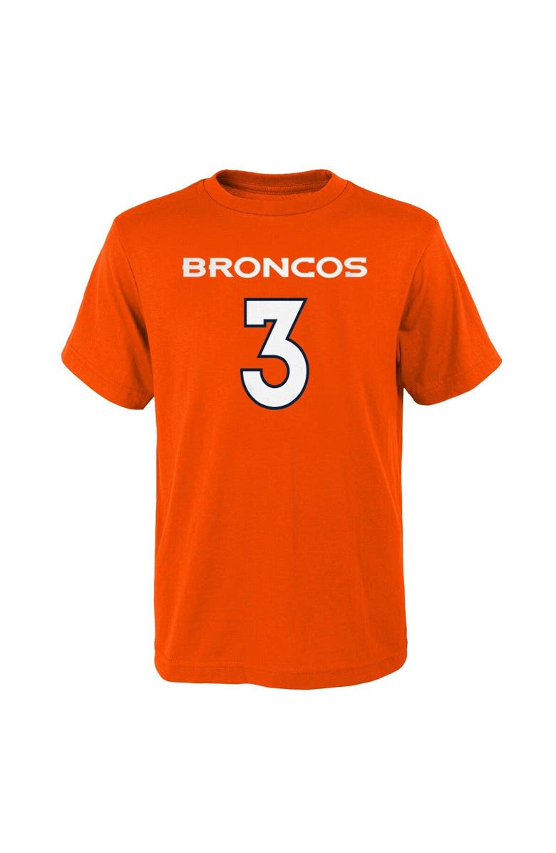 Outerstuff Youth Russell Wilson Orange Denver Broncos Mainliner Player Name & Number T-Shirt, Alternate, color,