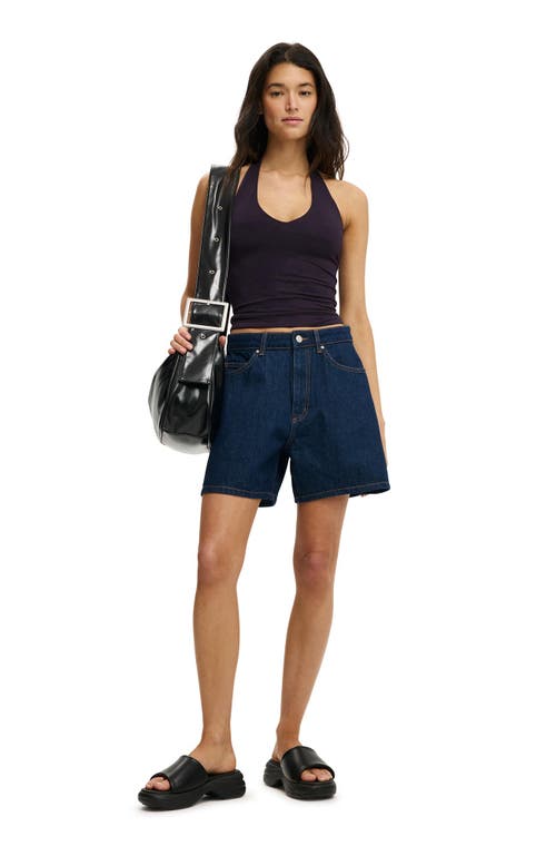 Cotton On All Day V Neck Halter In Blue